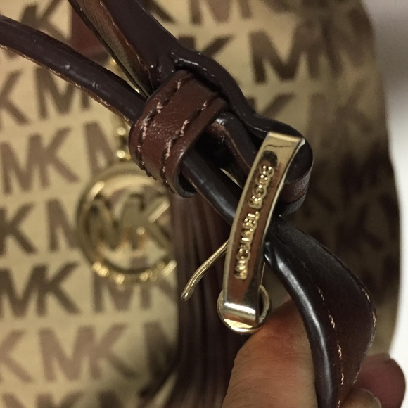 Michael Kors Monogram Hobo Handbag - Picture 6 of 8